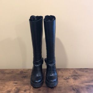 RARE BLACK DR. MARTENS LYANNA KNEE HIGH BOOTS